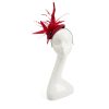 Deep Red Fascinator Hat