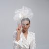 Ivory Mesh Fascinator Hat, Wedding Hair Accessory for Races, Tea & Garden Party